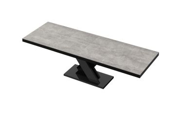Stół rozkładany XENON LUX 160 - Grey stone (Beton /Czarny)